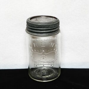 Vintage Crown Imperial glass canning jar